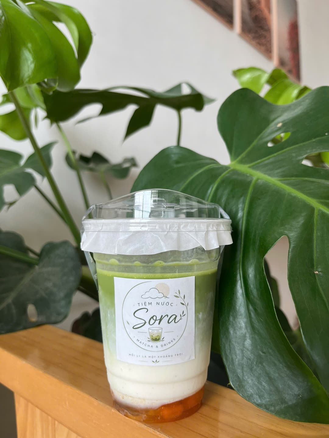 Ly matcha Tiệm Nước Sora